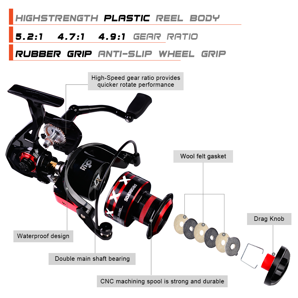 Carrete giratorio PROBEROS, ca - Trolling Reel reseña y precio